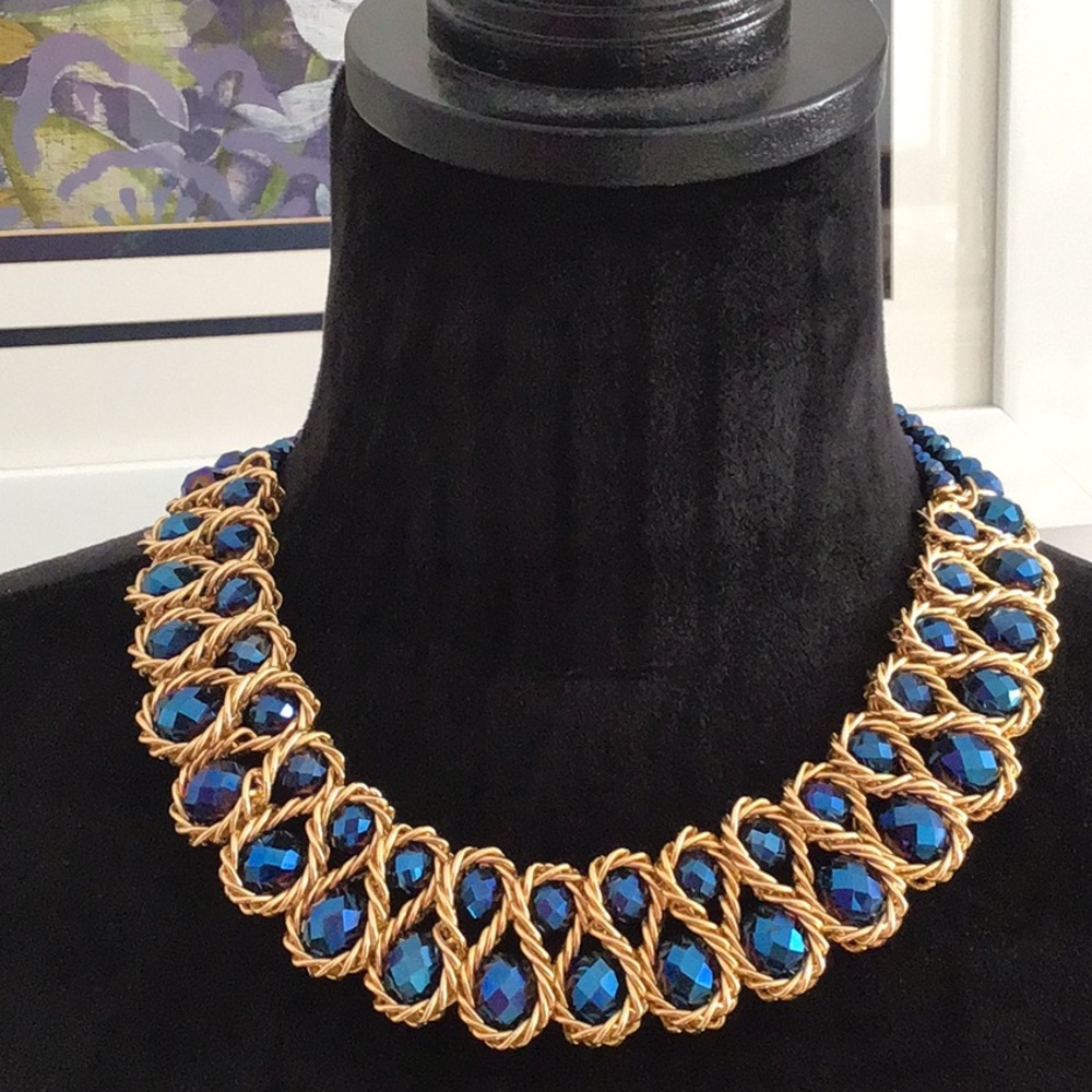 Navy Blue Necklace